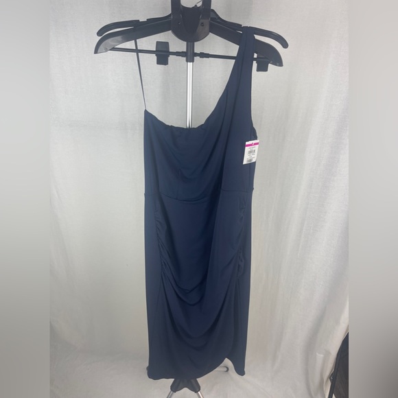 Socialite Dresses & Skirts - SOCIALITE One Shoulder Bodycon Navy Blue Dress Size XL NWT